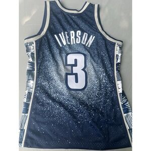 Mitchell And Ness Allen Iverson Georgetown Jersey NCAA NBA Size Medium Blue